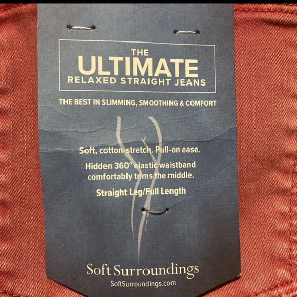 🆕 Soft Surroundings | The Ultimate Relaxed Straight Leg Jeans Size XS 2-4 - Picture 5 of 6